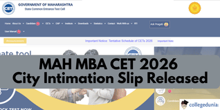 MAH MBA CET 2026 City Intimation Slip Released @cetcell.mahacet.org; Exams from April 6